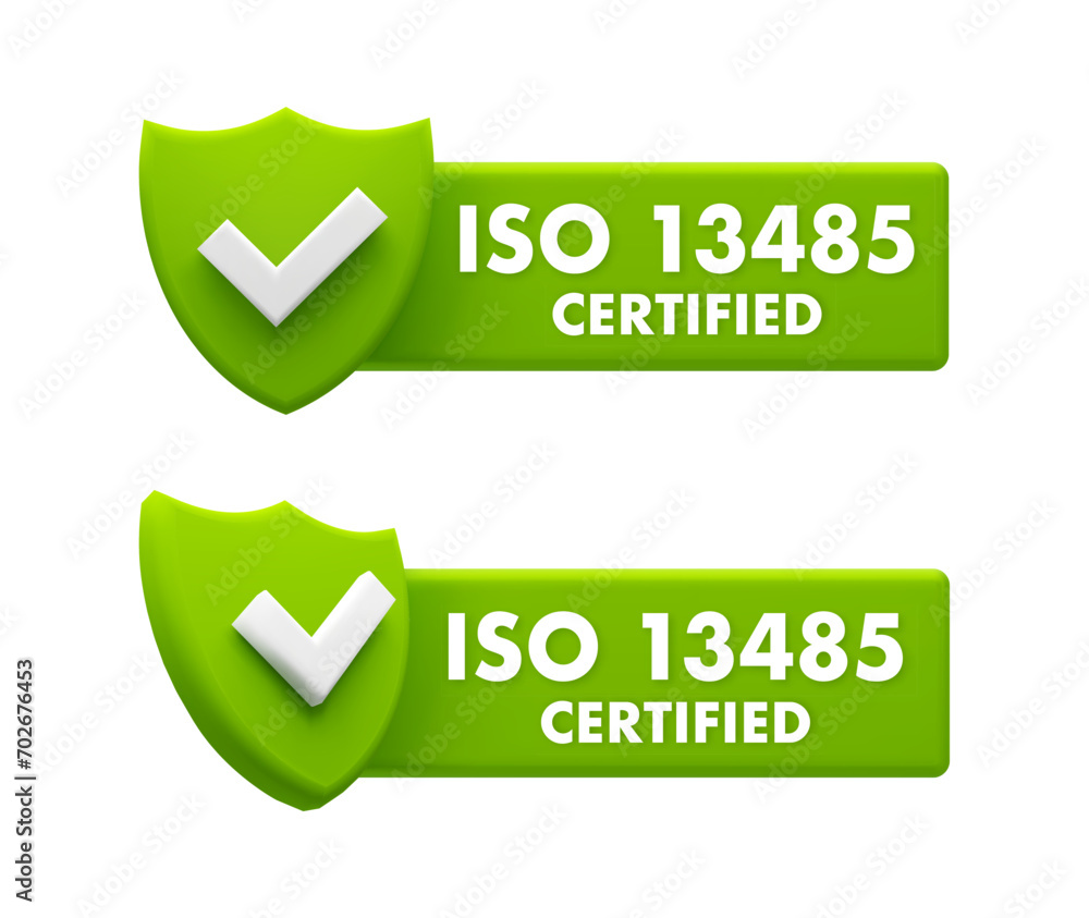 ISO 13485 Certified Shields - Medical Devices Quality Management System Verification Badges ISO 13485 Certified Shields - Medical Devices Quality Management System Verification Badges