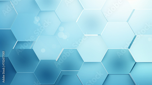 light blue medical background with hexagon shape design