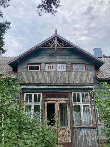 Old wooden house in Palanga, seaside resort in Lithunia