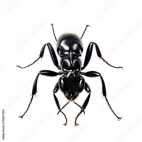 Close-up Black ants, isolated on transparent background © AnniePatt