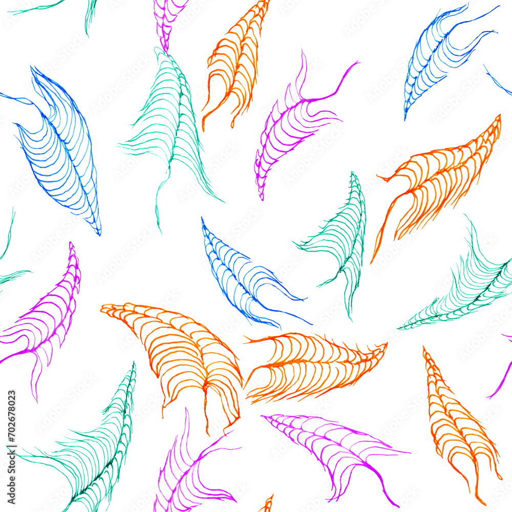 Abstract background seamless pattern with watercolor marine elements. Hand drawn illustration Abstract background seamless pattern with watercolor marine elements. Hand drawn illustration