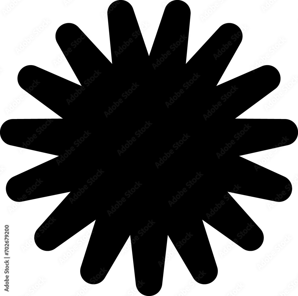 Obraz premium Star geometric shape black icon