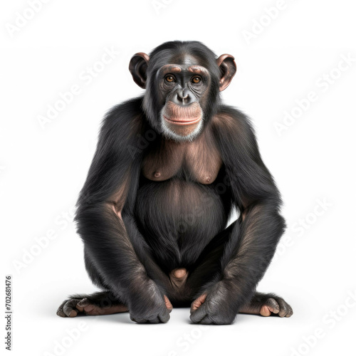 Chimpanzee isolated on white background © Michael Böhm