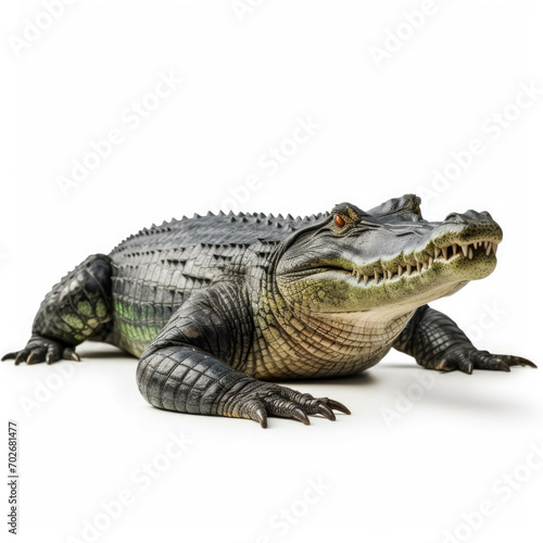 Alligator isolated on white background © Michael Böhm