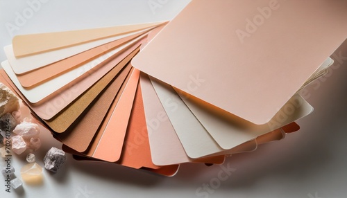 Peach Colored Abstract Harmonic Representation of Swatches- Arrangement of Colors - Colored Peach Fuzz - Color of the Year 2024