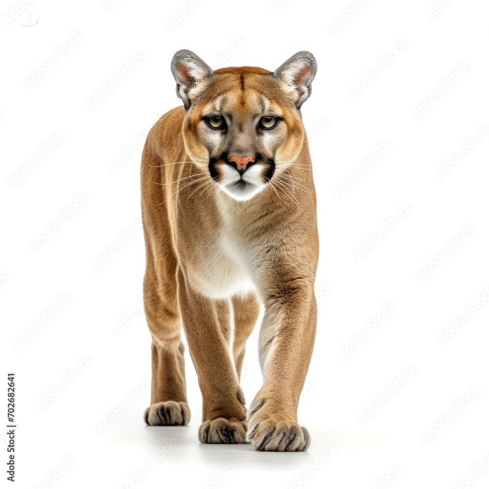 Cougar isolated on white background Cougar isolated on white background