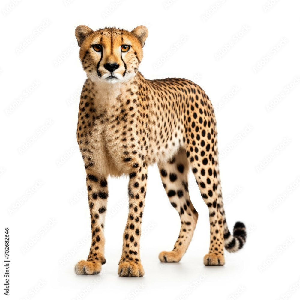 Cheetah isolated on white background Cheetah isolated on white background