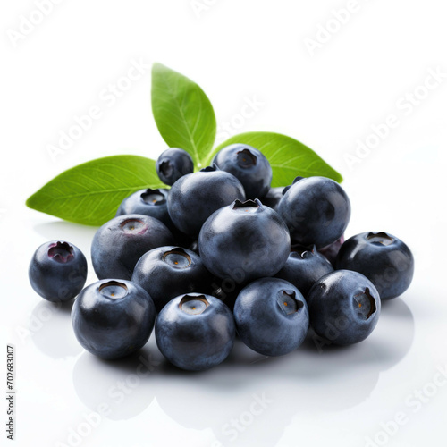 Wild Blueberries isolated on white background