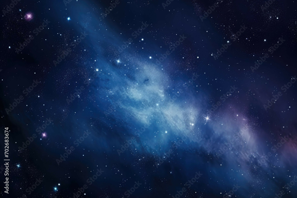 Fototapeta premium A view of a distant galaxy, with stars and nebulae