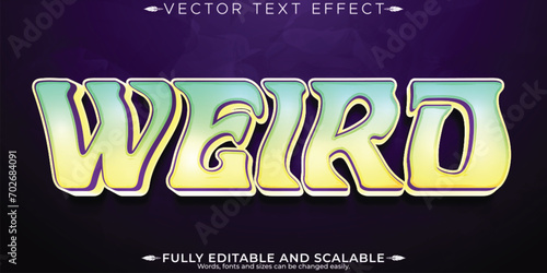 Trippy text effect, editable glitch and drug text style