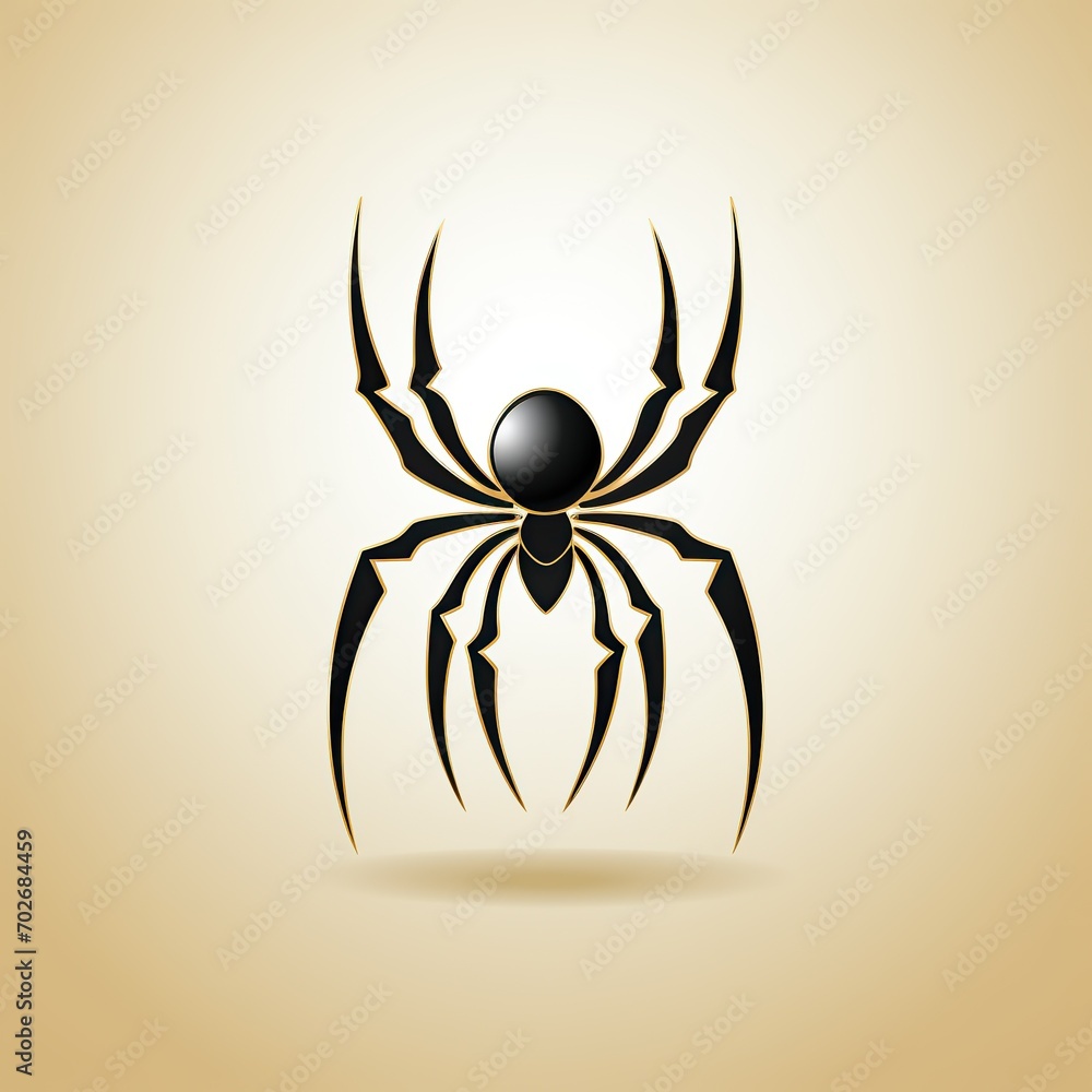 logo emblem symbol with a black spider on white isolated background logo emblem symbol with a black spider on white isolated background