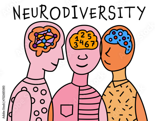 Human mind and experience diversity. Neurodiversity, autism acceptance.