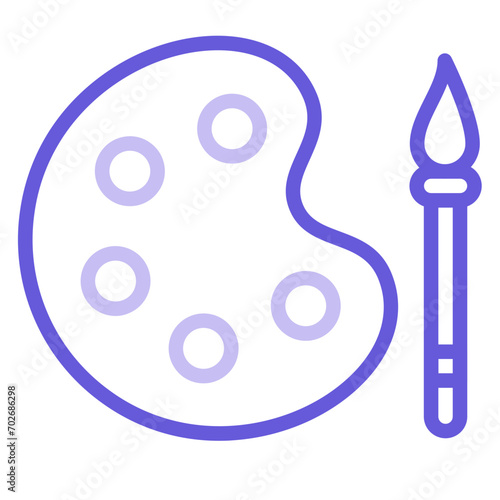 Paint Brush Pallete Icon of Education iconset.