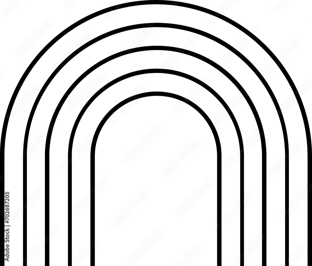 Abstract Rainbow Line Art black sign Abstract Rainbow Line Art black sign