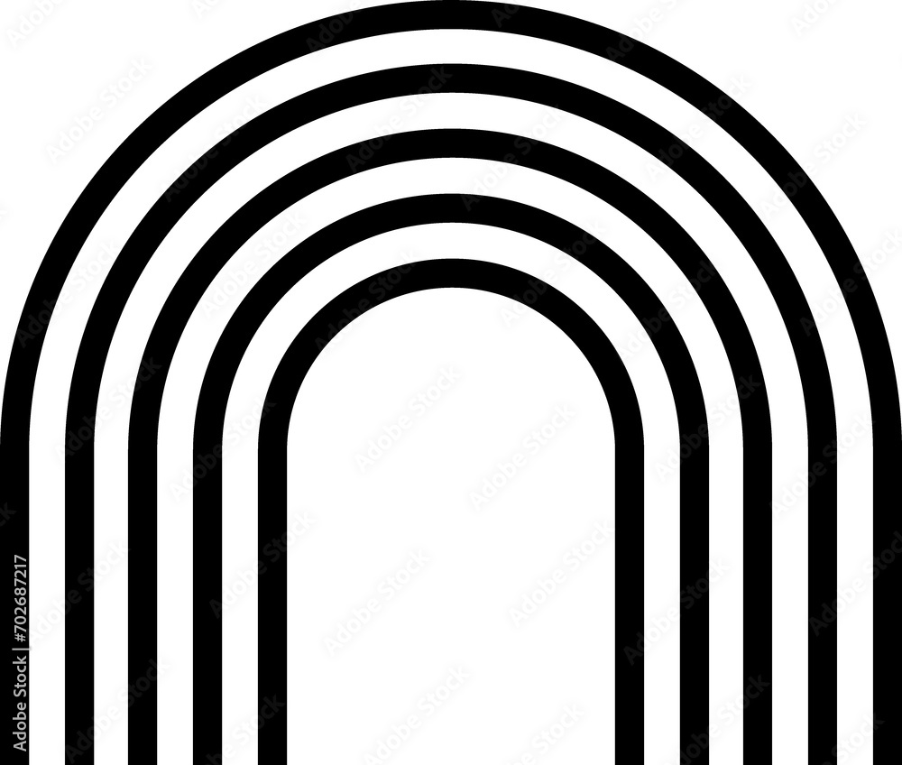 Abstract Rainbow Line Art black sign Abstract Rainbow Line Art black sign