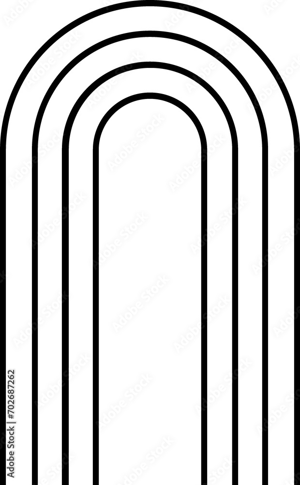 Abstract Rainbow Line Art black sign Abstract Rainbow Line Art black sign
