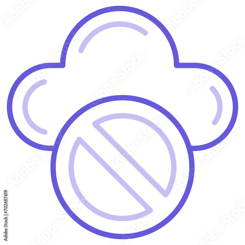 Cloud Inaccessible Icon of Web Hosting iconset.