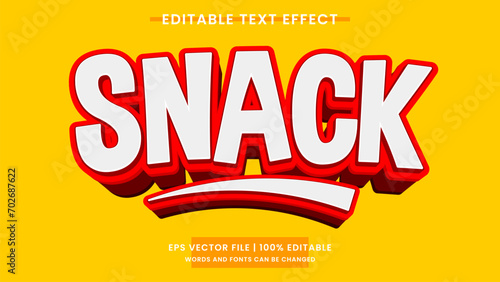 Snack 3d editable text effect