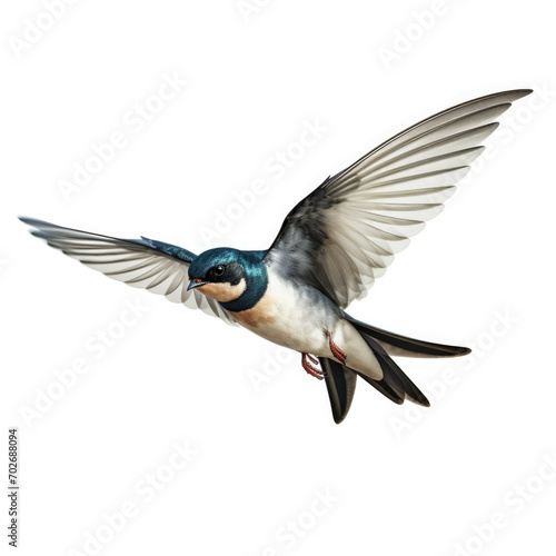 Swallow isolated on white background
