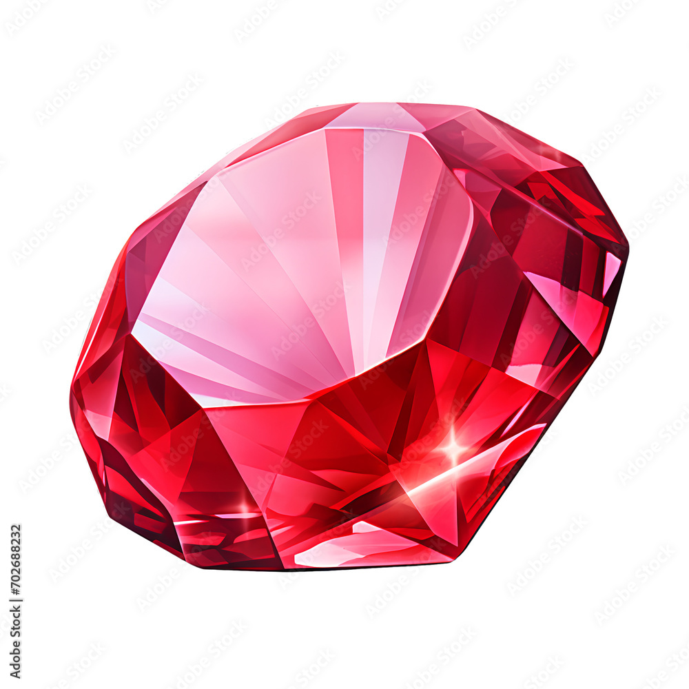 Ruby, isolated on transparent background Ruby, isolated on transparent background