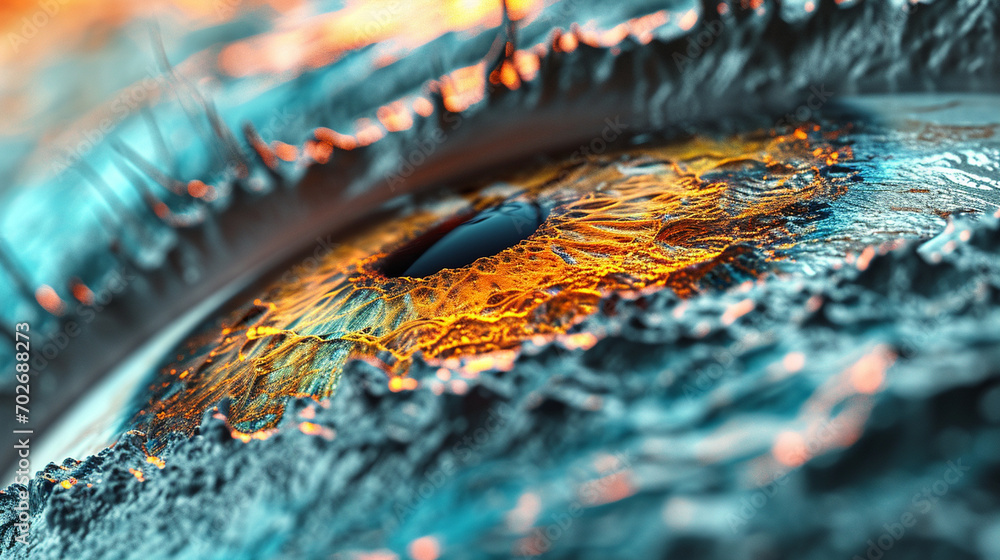 Corneal Topography Examination A closeup view of a corneal topography