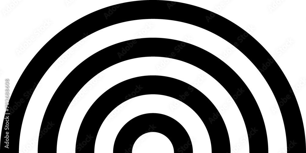 Naklejka premium Rainbow line black icon