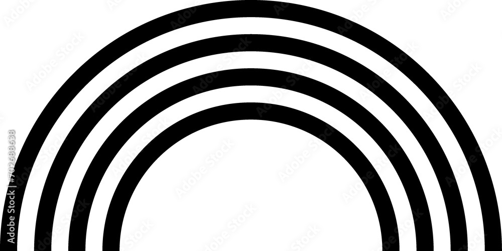 Obraz premium Rainbow line black icon