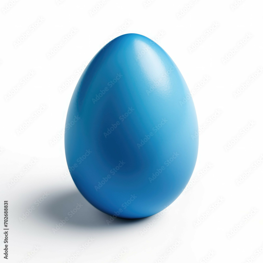 Blue Easter Egg isolated on white background Blue Easter Egg isolated on white background