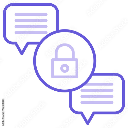 Chat Security Icon of Protection and Security iconset.