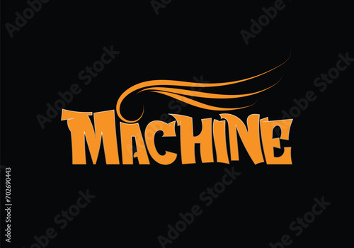 MACHINE lettering custom logo design
