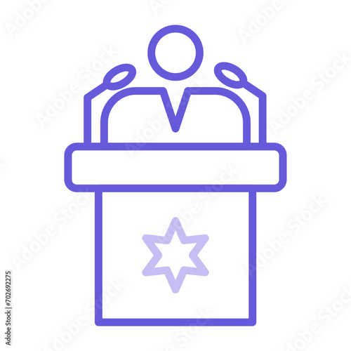 Lectern Icon of Diplomacy iconset.