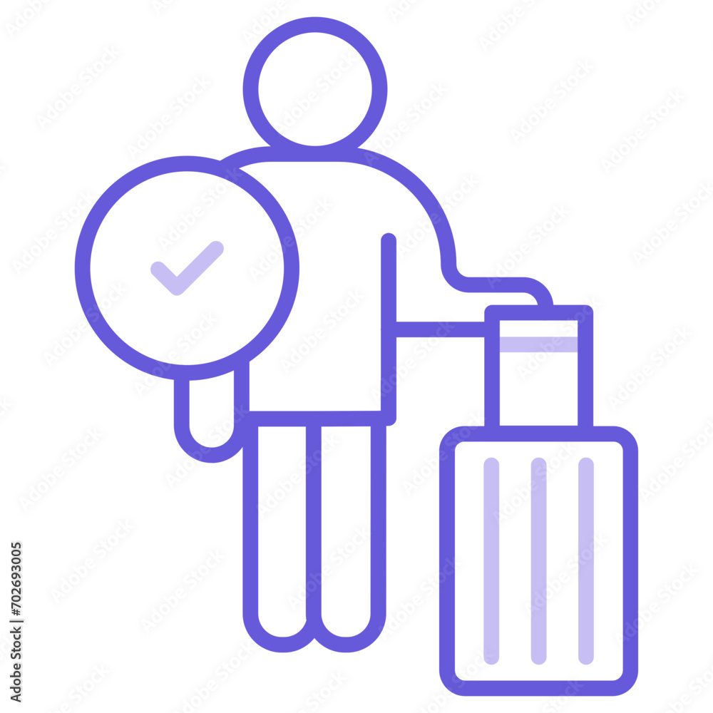 Fototapeta premium Checking Icon of Immigration iconset.