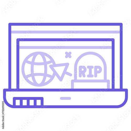 Website Dead Icon of Cyber Security iconset.