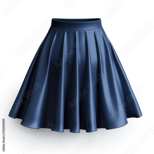 Navy Blue Skirt isolated on white background