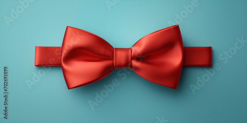 red bow ite on green background, A Red Bow on a green Background, Red bow concept isolated on green background, generative AI


 photo