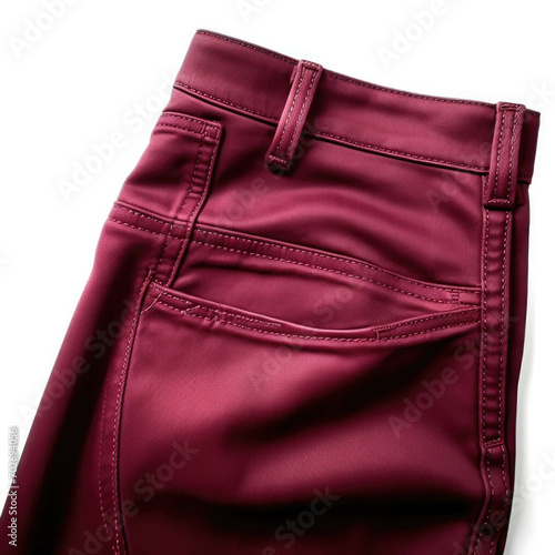 Bordeaux Jeans isolated on white background