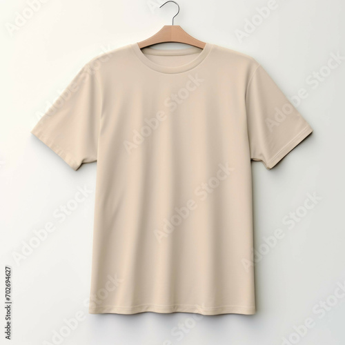 Beige T-Shirt isolated on white background