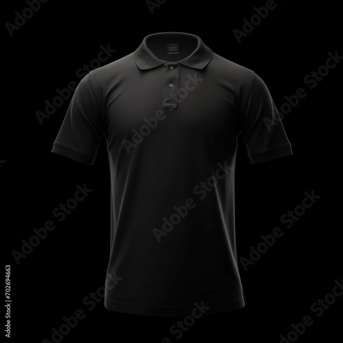 Black Polo Shirt isolated on white background