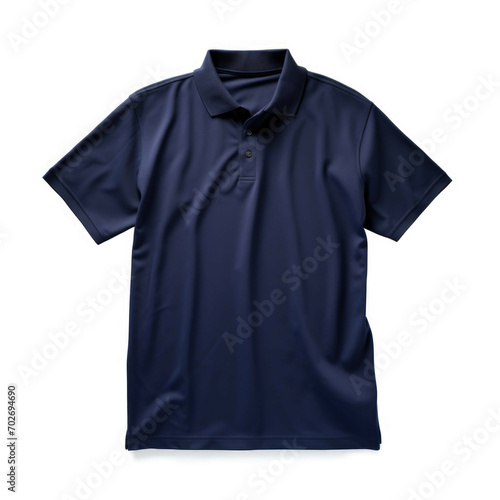 Navy Blue Polo Shirt isolated on white background