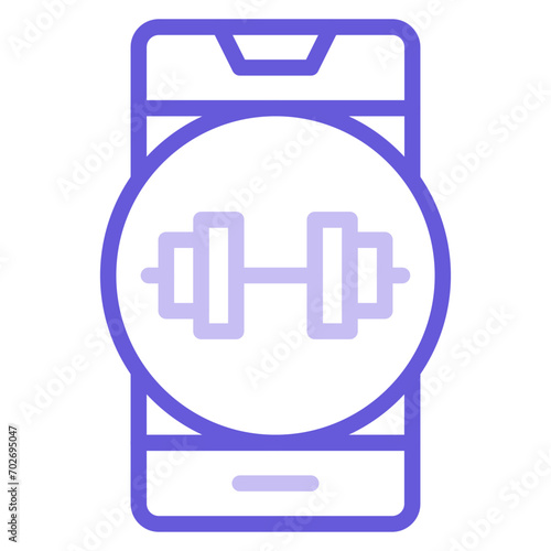 Online Gym Icon of Workout App iconset.