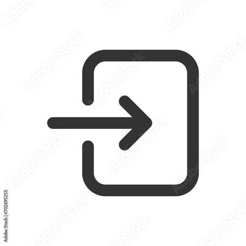Entry glyph vector icon isolated. Entry stock vector icon for web, mobile app and ui design photo
