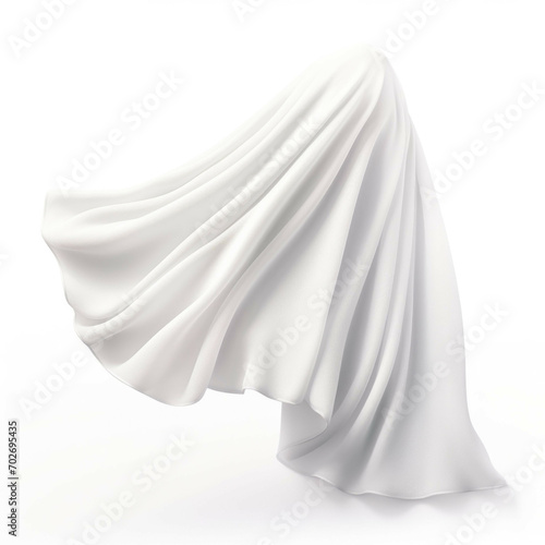 White Shawl isolated on white background