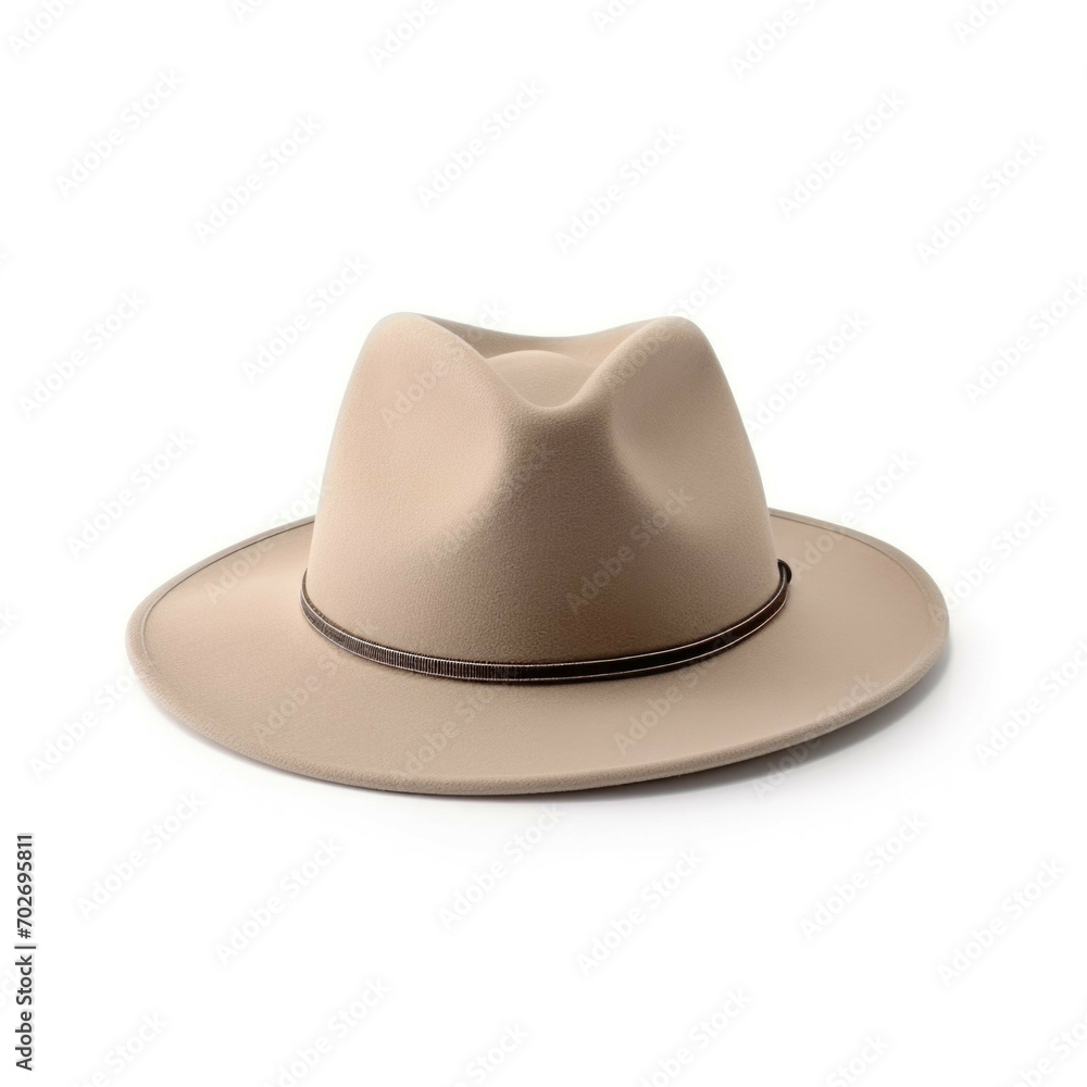 Beige Hat isolated on white background Beige Hat isolated on white background