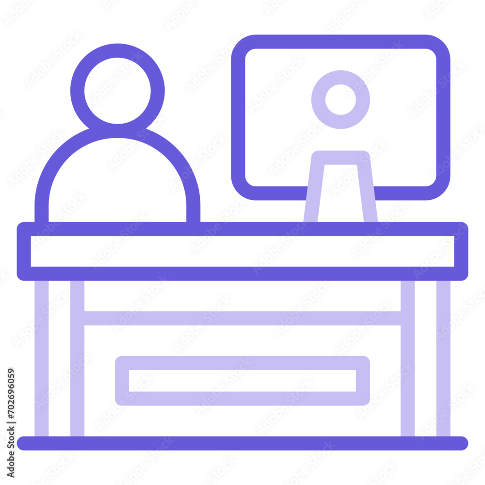 Working on Computer Icon of Work from Home iconset. Working on Computer Icon of Work from Home iconset.