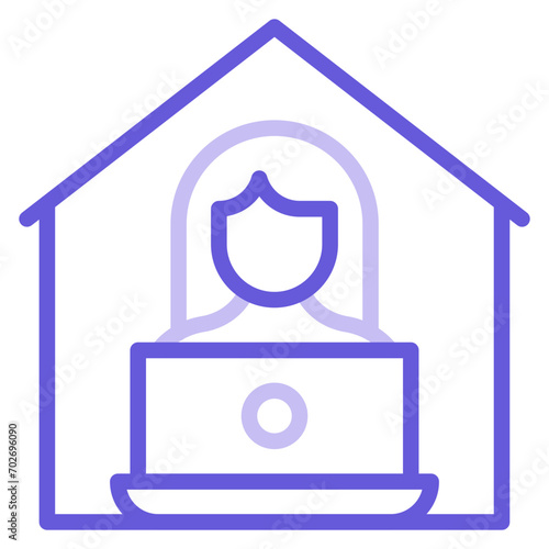 Women Working at Home Icon of Work from Home iconset.