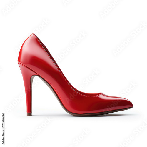 Red High Heels isolated on white background