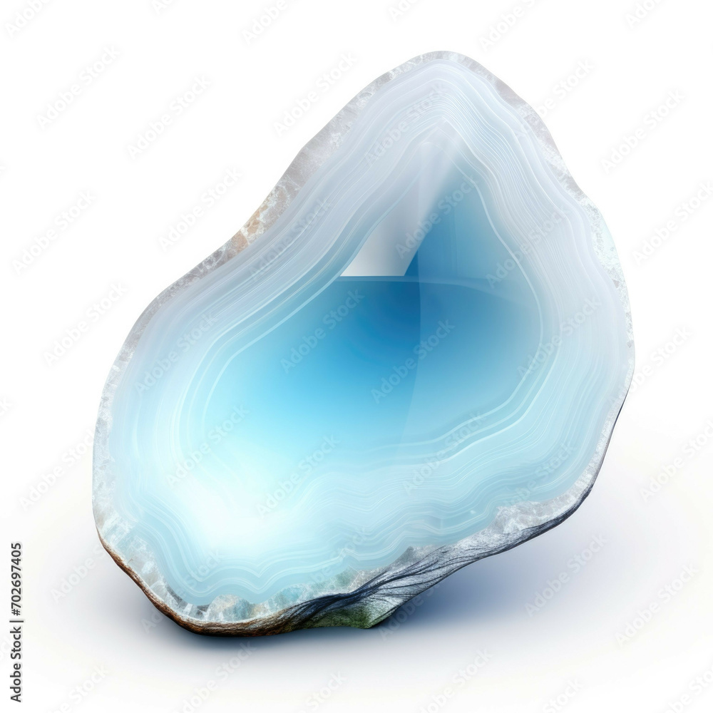 Chalcedony isolated on white background