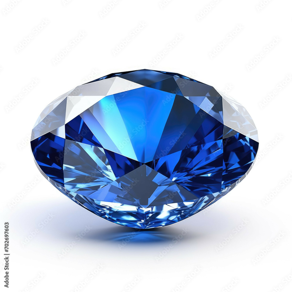 Sapphire isolated on white background Sapphire isolated on white background