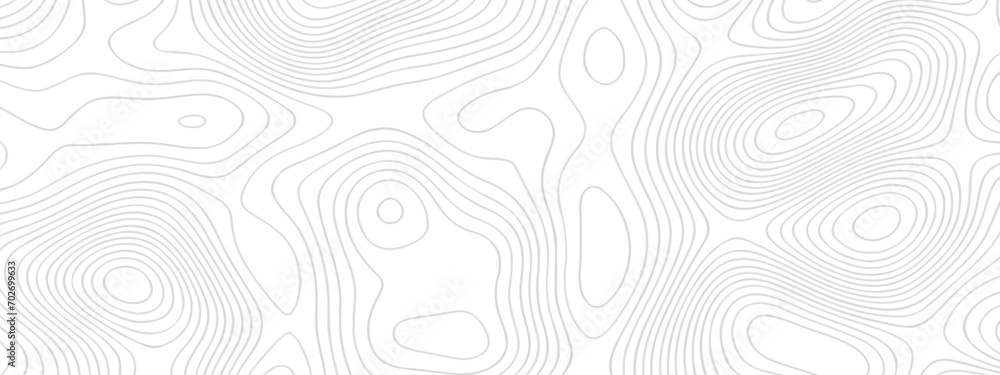 Black and white lines seamless Topographic map patterns, topography line map. Vintage outdoors style. The stylized height of the topographic map contour in lines and contours isolated on transparent. - obrazy, fototapety, plakaty 