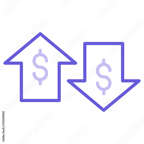 Increase and Decrease in Rate Icon of Business & Economy iconset.